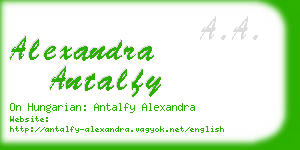 alexandra antalfy business card